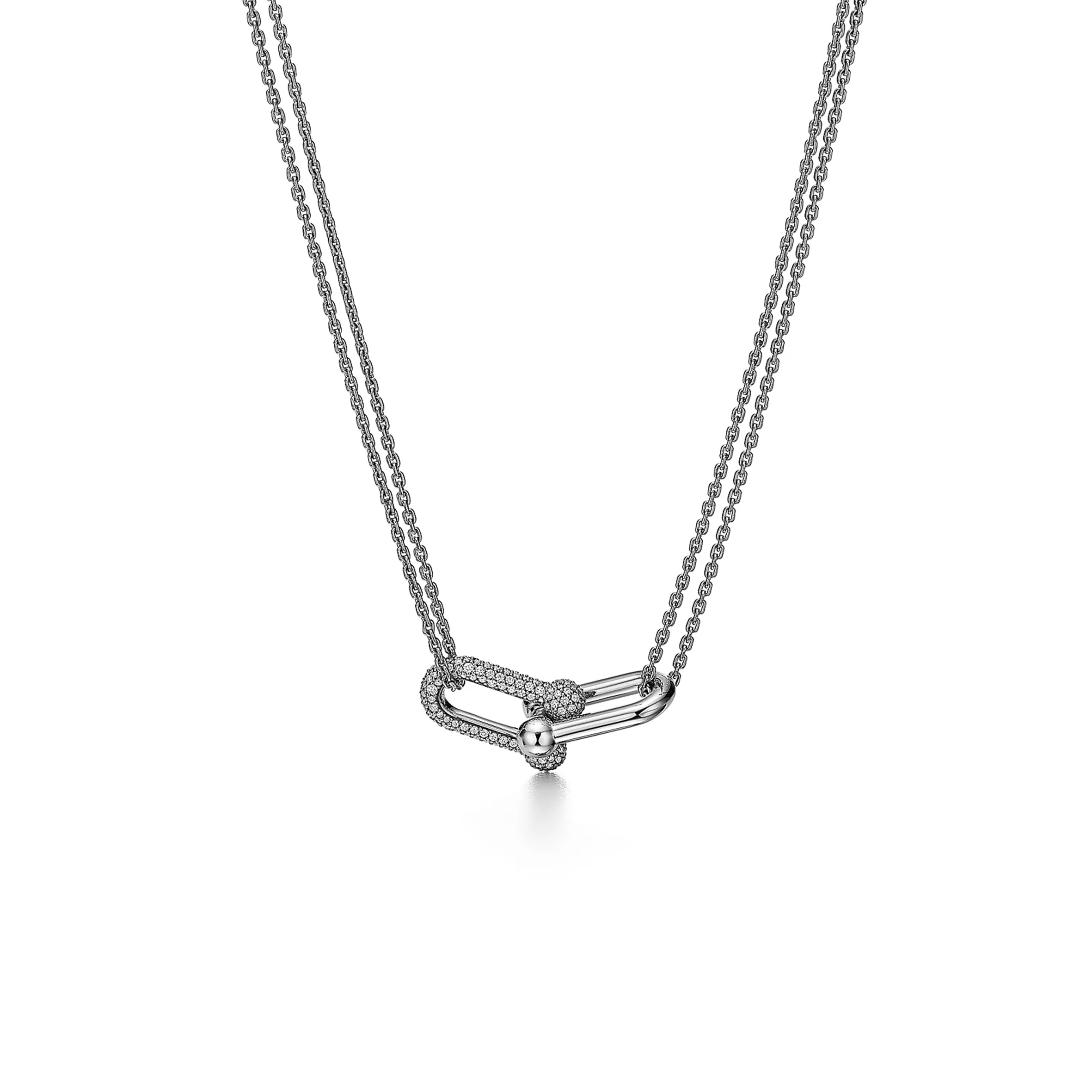 TIFFANY HARDWEAR LARGE DOUBLE LINK PENDANT 70353091 TIFFANY HARDWEAR LARGE DOUBLE LINK PENDANT 70353091